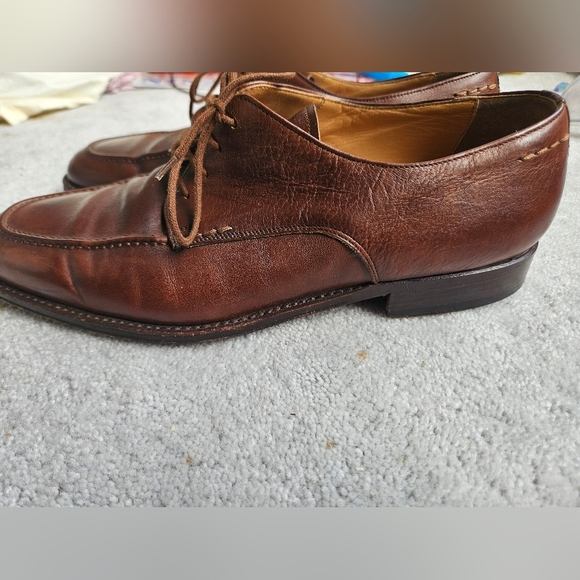 Bally Vintage Mens Brown Leather Dunmore Shoes Size 10.5D - Picture 4 of 9
